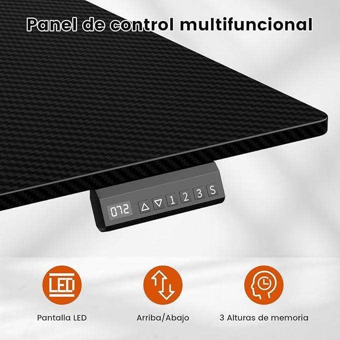 Escritorio Elevable Eléctrico con Altura Ajustable, Incluye 3 Cajones Multifuncionales, Portavasos y Soporte para Auriculares - Escritorio en L de Pie Ergonómico - Peso Máx 81 kg