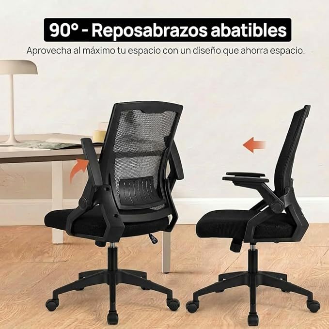 Silla de Oficina ergonómica-Silla Escritorio con Respaldo de Malla Transpirable，Ajustable y Reposabrazos Sillas Ergonómicas para Escritorio Home Office