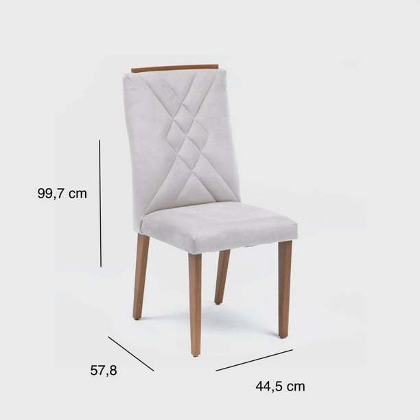 Comedor 135 Cm + 4 Sillas Megan Gris