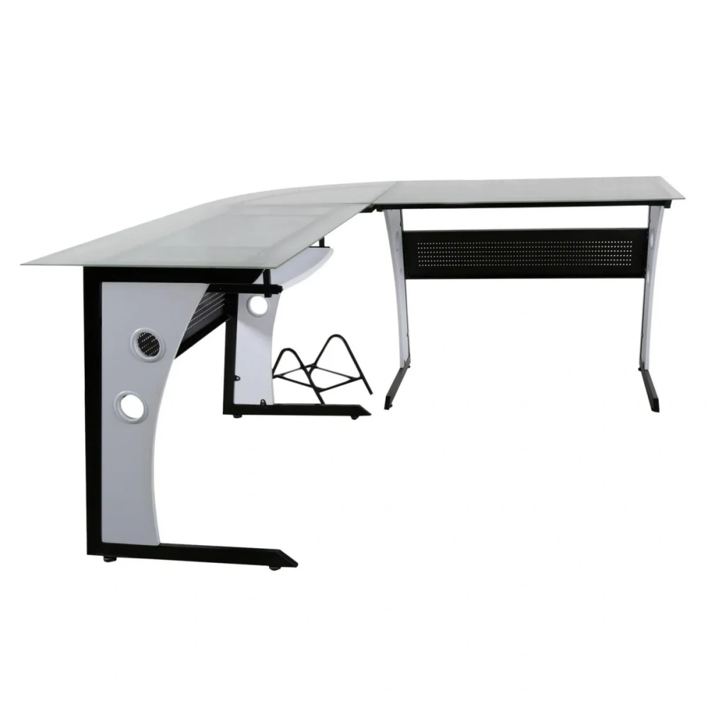 Centro de Trabajo Metal Vidrio 160x160x76cm