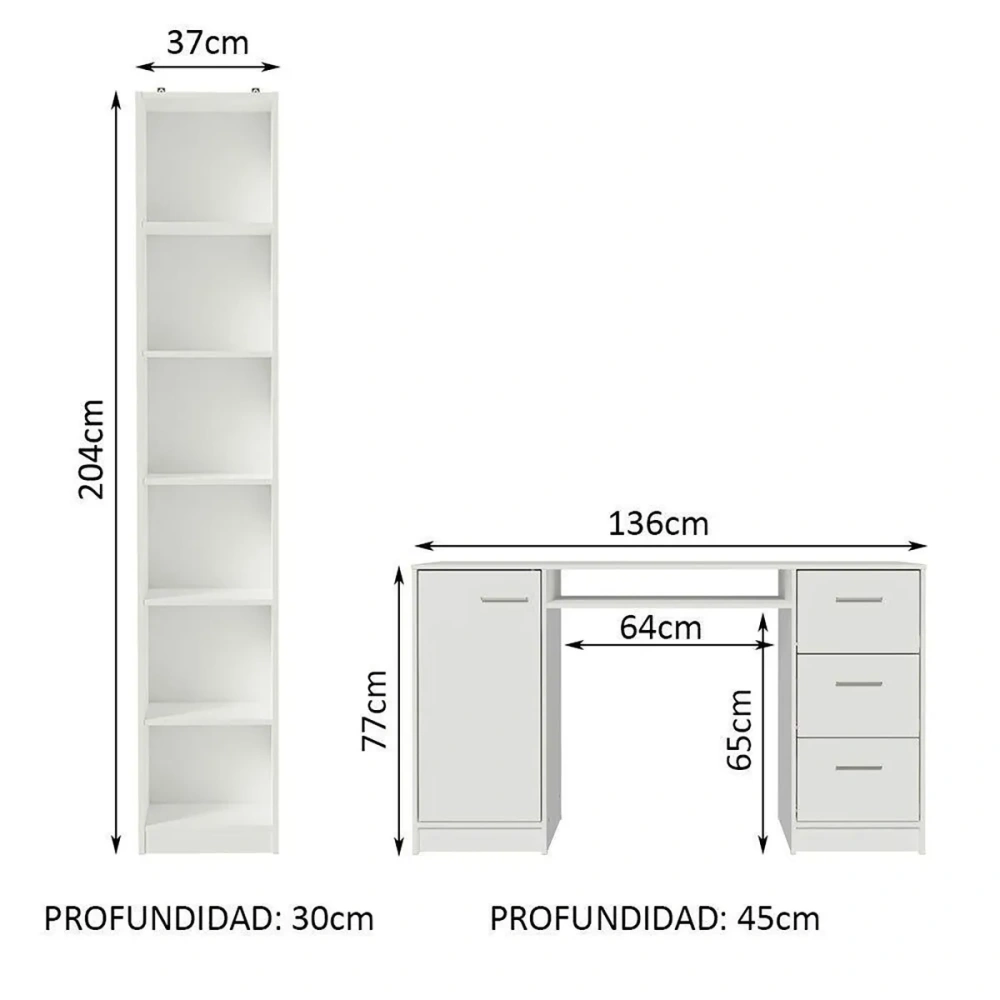 Escritorio+ Estante Para Libros