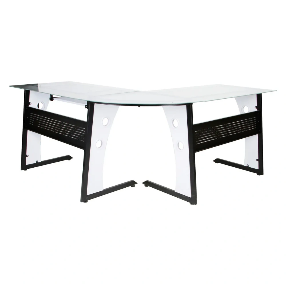 Centro de Trabajo Metal Vidrio 160x160x76cm