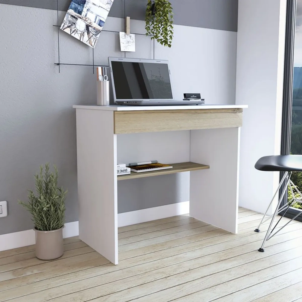 Escritorio  Fresno/Blanco ebd