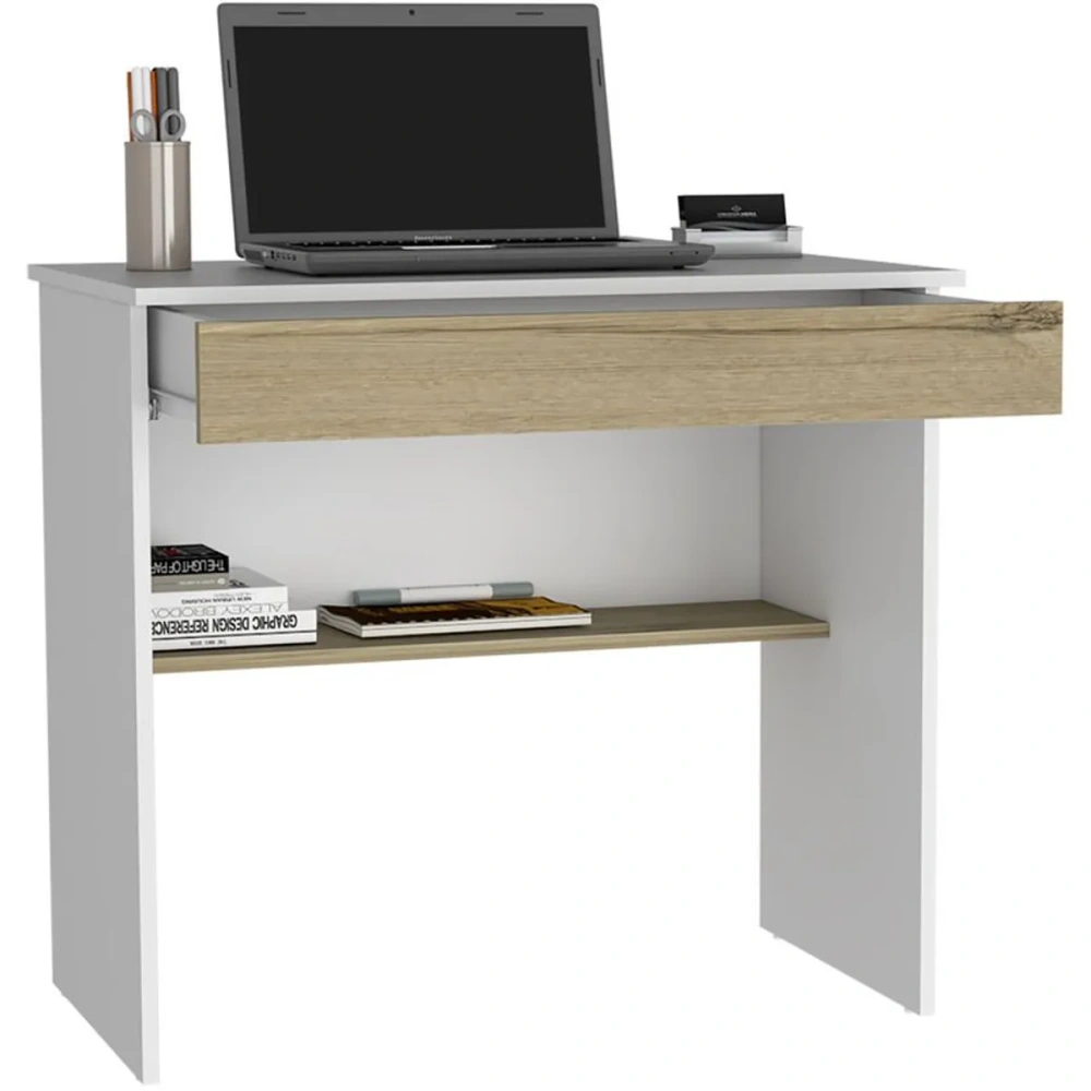 Escritorio  Fresno/Blanco ebd