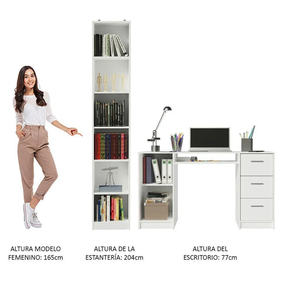 Escritorio+ Estante Para Libros