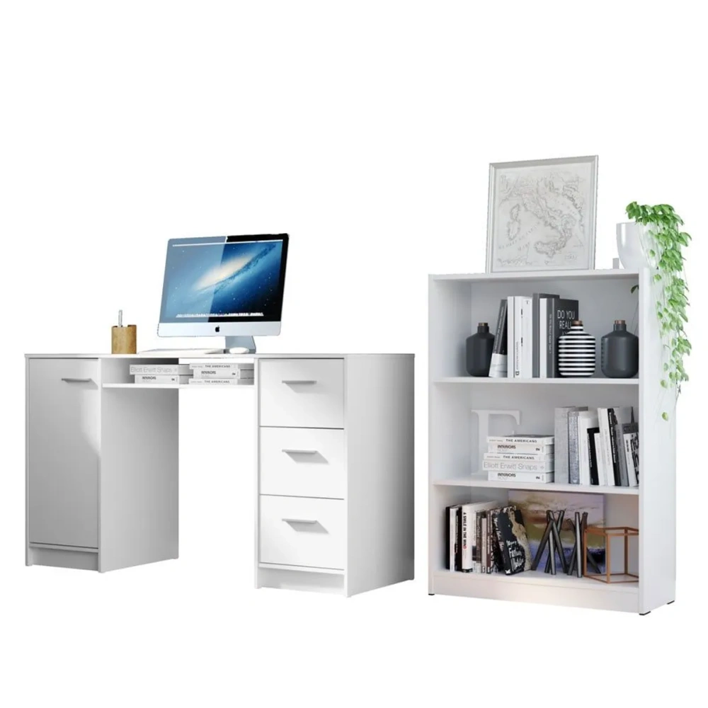 Escritorio de Oficina + Mueble Estante Librero