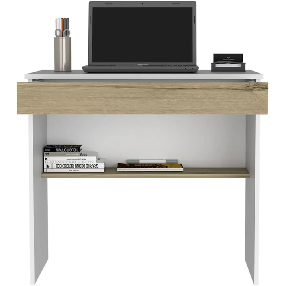 Escritorio  Fresno/Blanco ebd
