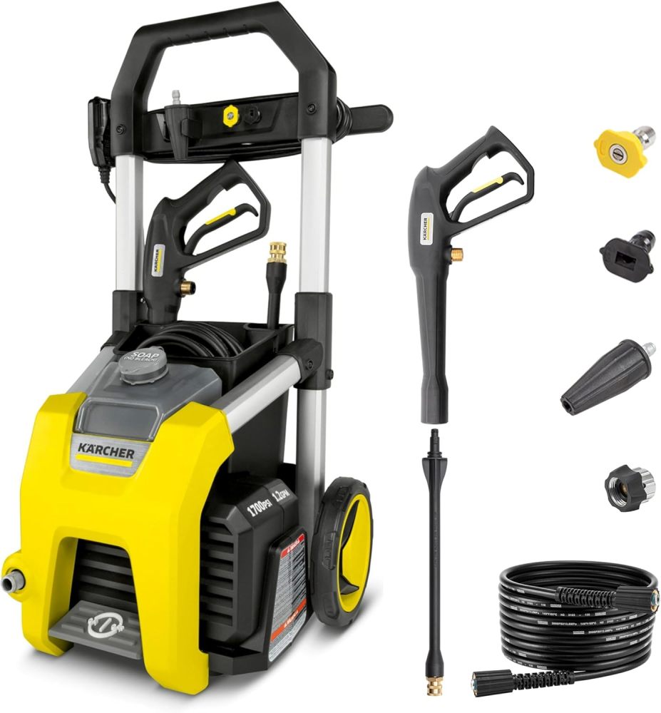Máquina limpiadora eléctrica a presión, K1700, Amarillo