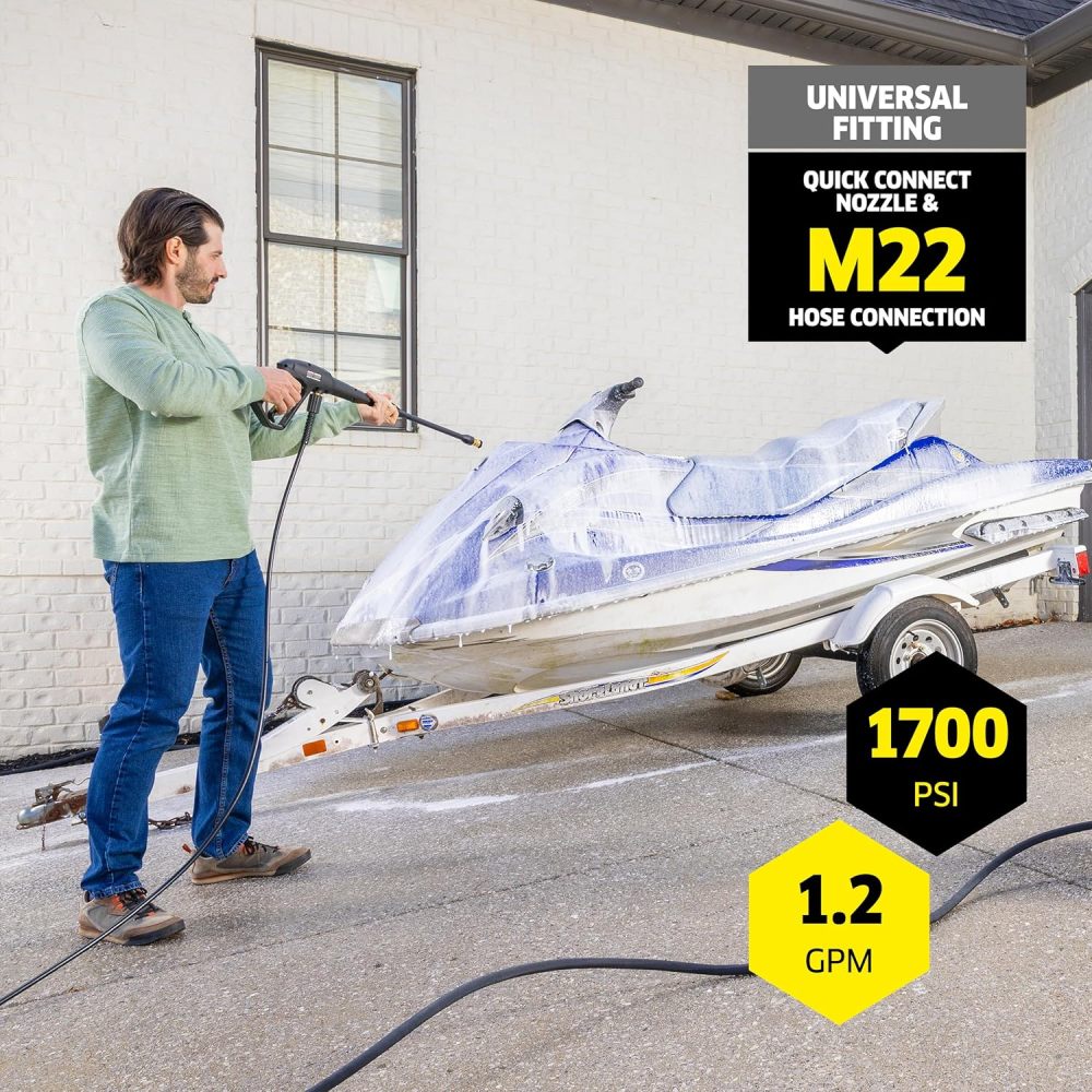 Máquina limpiadora eléctrica a presión, K1700, Amarillo