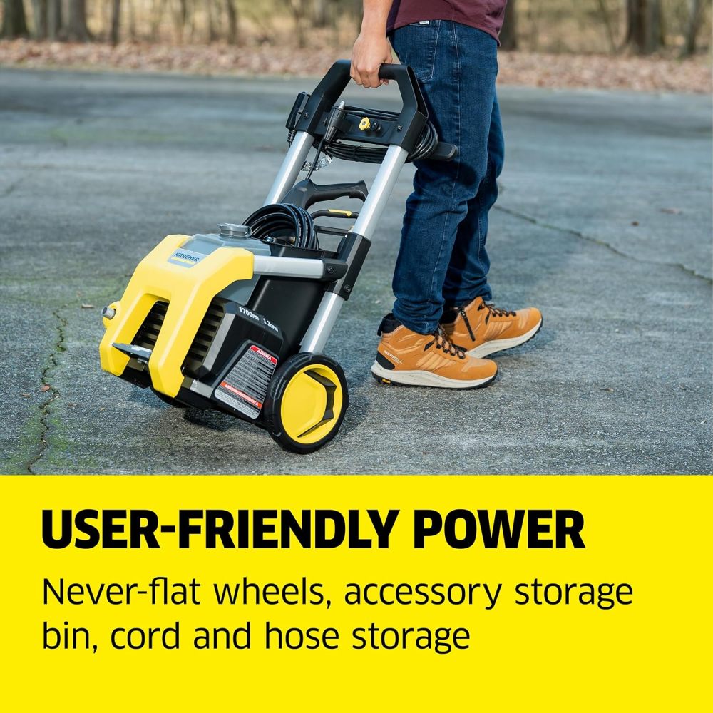 Máquina limpiadora eléctrica a presión, K1700, Amarillo