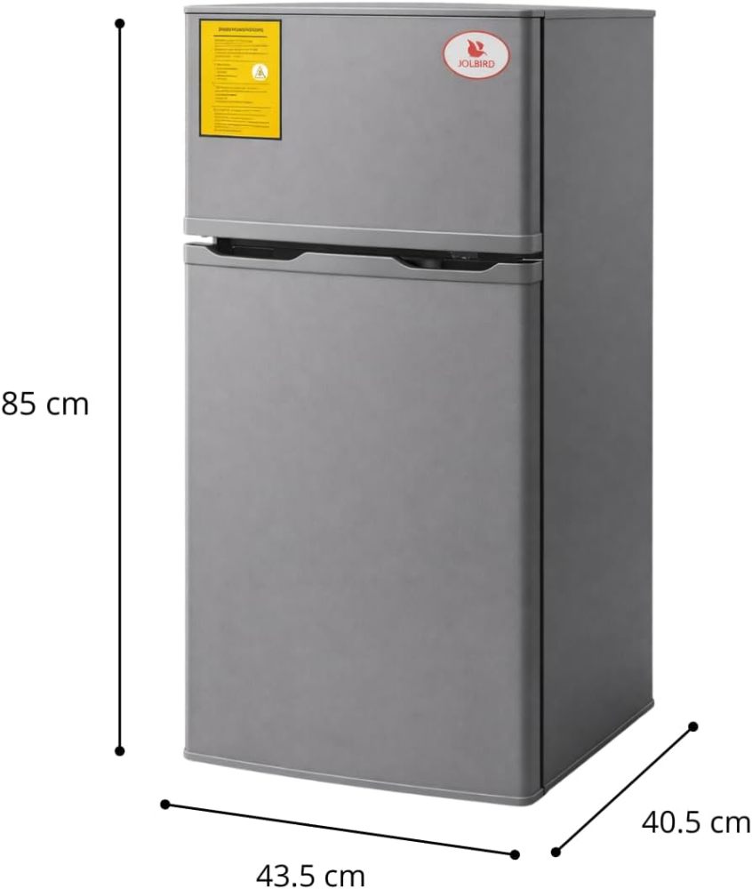 Frigobar Minibar 80L con Congelador Compacto Silencioso Temperatura Ajustable Bajo Consumo 110V Ideal para Oficina Recámara Hotel y Negocio Enfriador de Bebidas y Alimentos