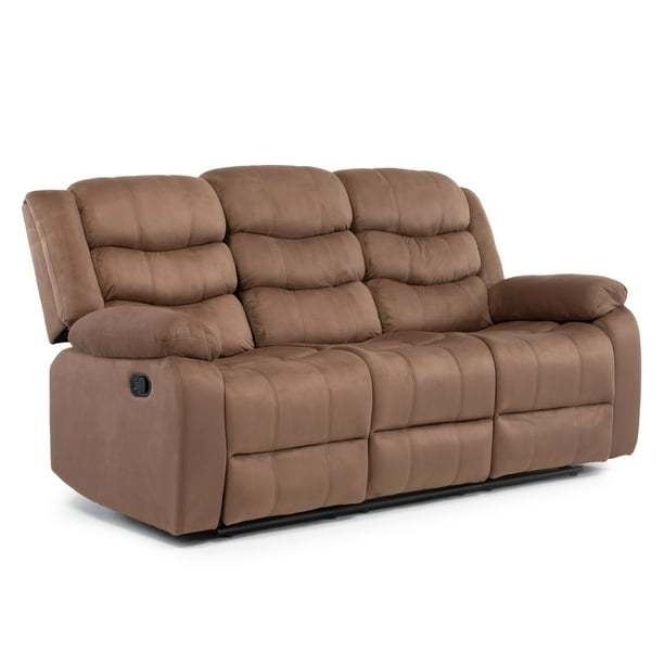 Sofá 3 Cuerpos Reclinable Tradicional  Terciopelo