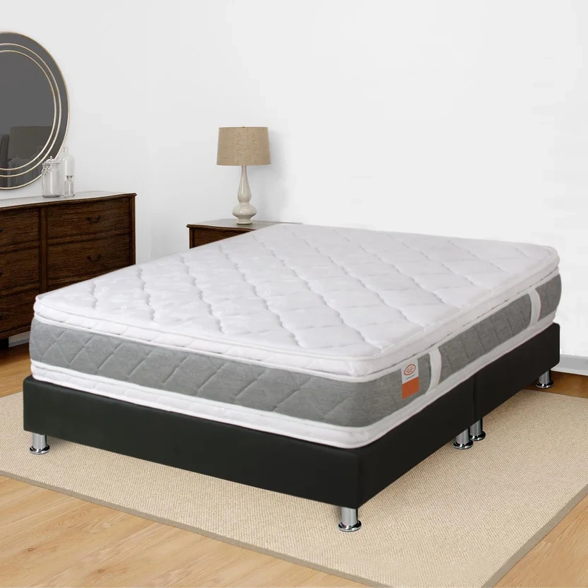 Combo New Doble 140X190X25Cm + Basecama