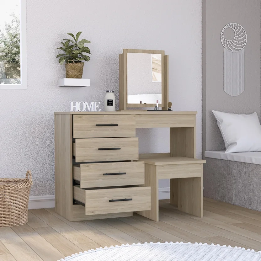 Mueble Tocador  Rta Rovere Blanco 126.7X100X42.5