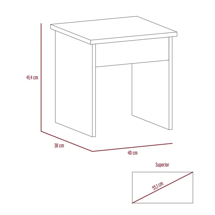 Mueble Tocador  Rta Rovere Blanco 126.7X100X42.5