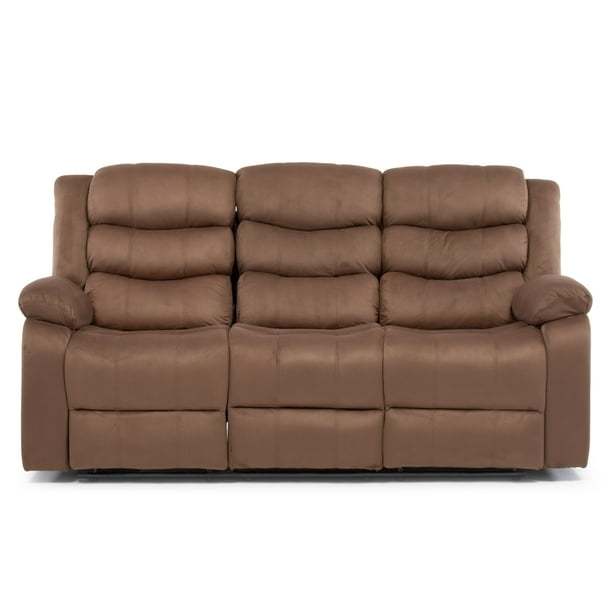 Sofá 3 Cuerpos Reclinable Tradicional  Terciopelo
