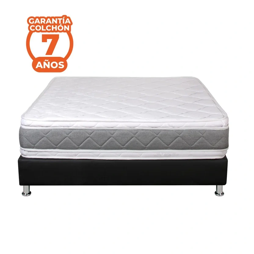 Combo New Doble 140X190X25Cm + Basecama