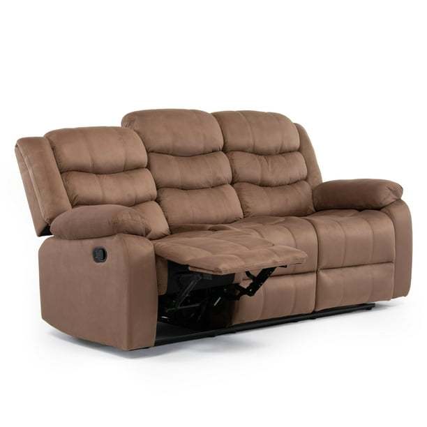 Sofá 3 Cuerpos Reclinable Tradicional  Terciopelo