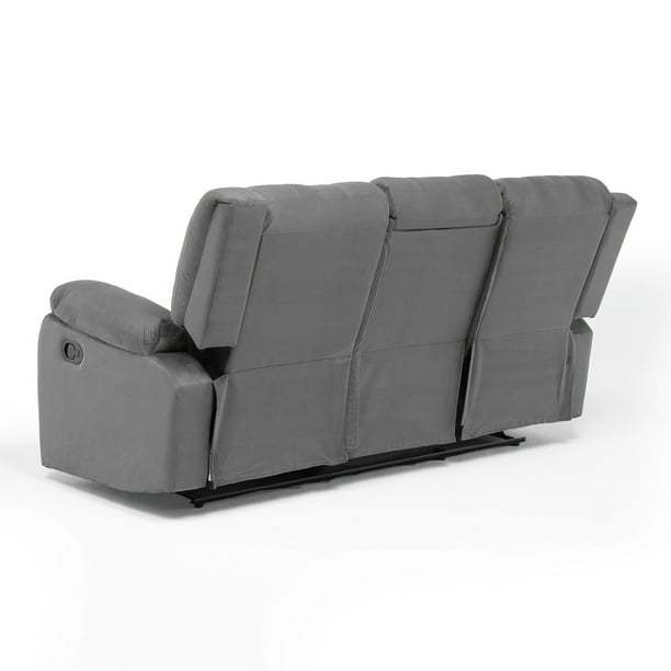 Sofá 3 Cuerpos Reclinable Tradicional  Terciopelo