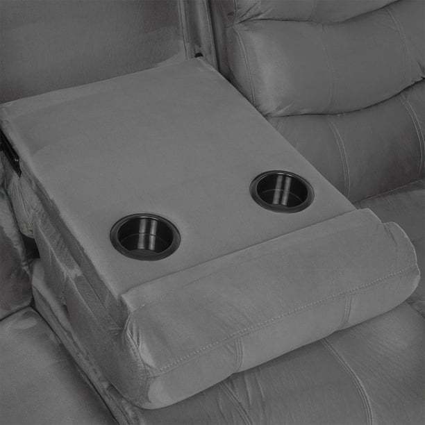 Sofá 3 Cuerpos Reclinable Tradicional  Terciopelo