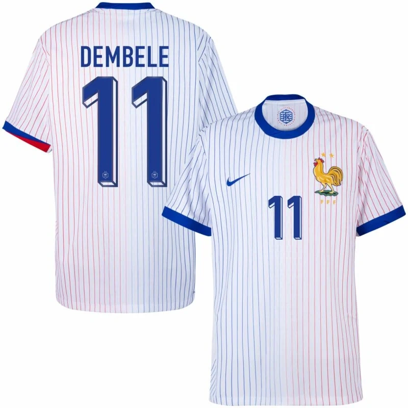 France Away Dembele 11 Shirt 2024-2025 Fan Size：S-2XL Non-Customize