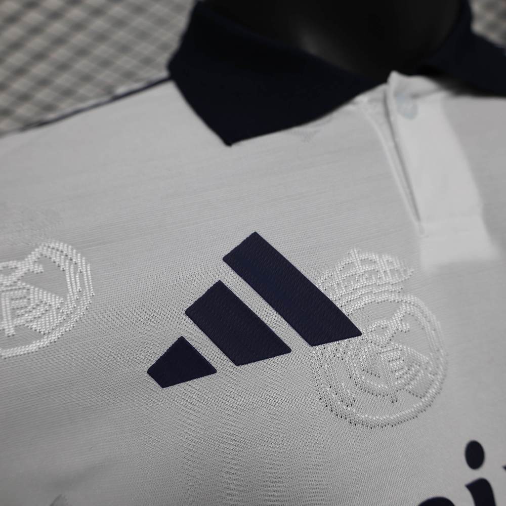 Real Madrid Men's Polo Shirt White 25-26