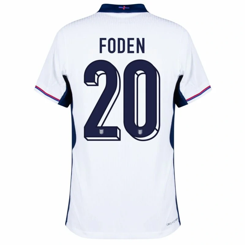 England Home Foden 20 Shirt 2024-2025 Player version  Size：S-2XL Non-Customize