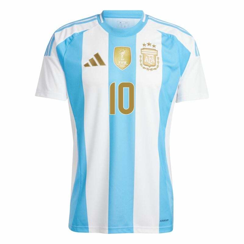 Argentina Home Messi 10 Shirt 2024-2025 (Gold Printing)  Non-Customize