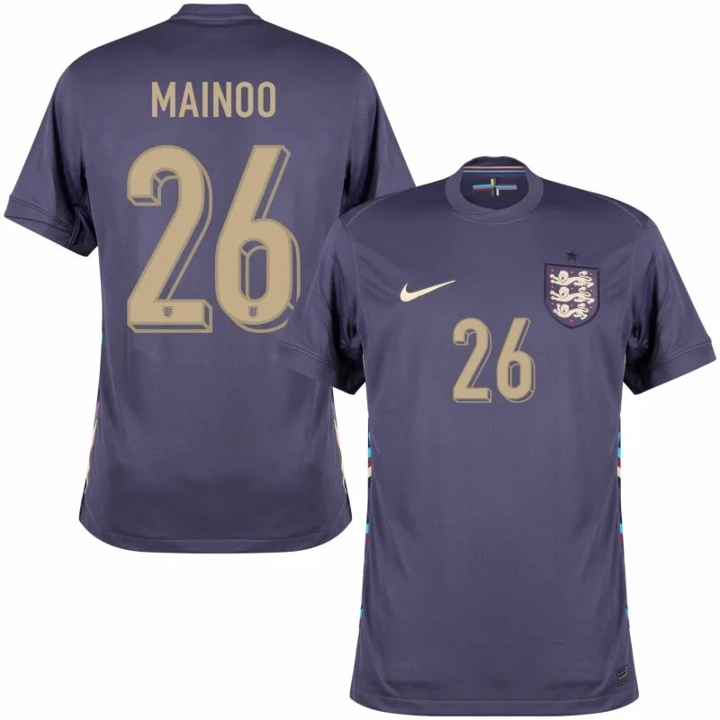 England Away Mainoo 26 Shirt 2024-2025 Player version Size：S-2XL Non-Customize