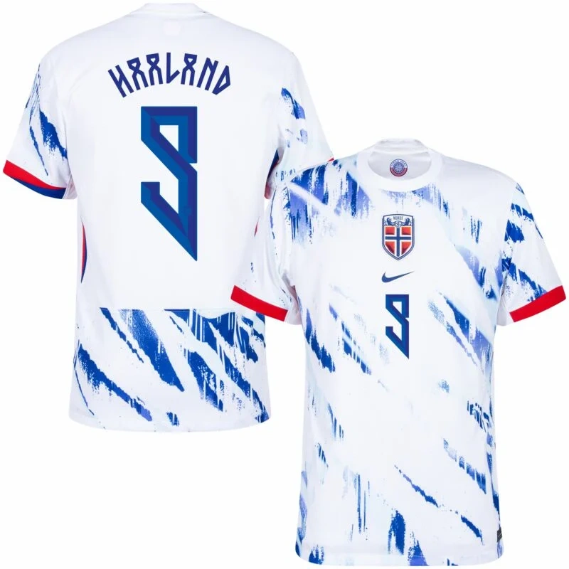 Norway Nation Away Haaland 9 Shirt 2024-2025 Fan Size：S-2XL Non-Customize