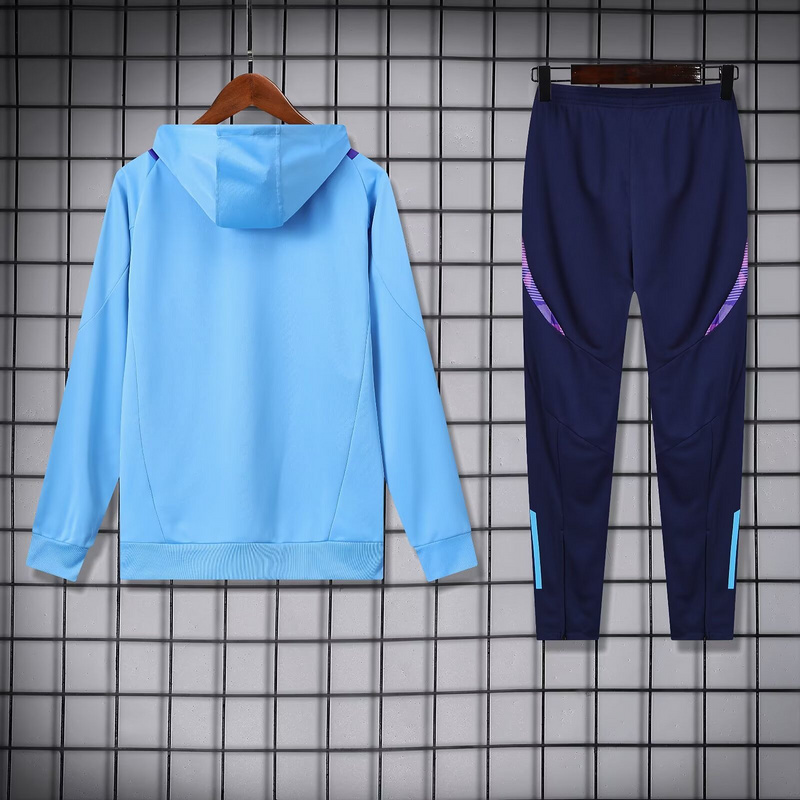 Adidas Argentina Nation 2024-25 Hooded Blue Training Tracksuit Kit