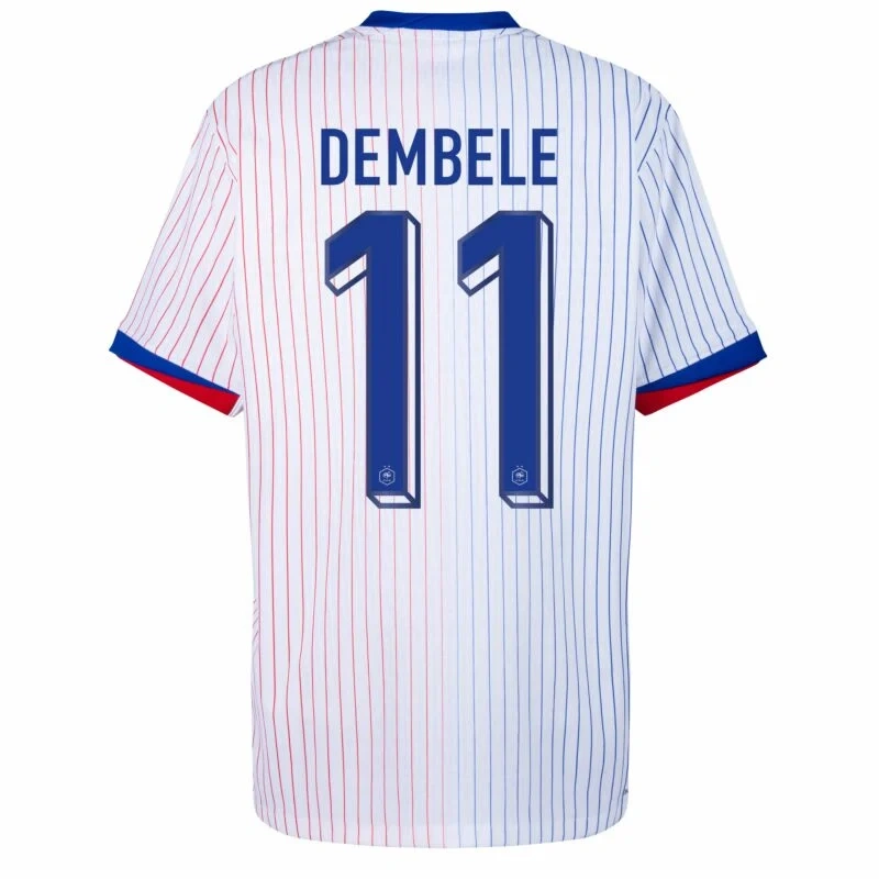 France Away Dembele 11 Shirt 2024-2025 Fan Size：S-2XL Non-Customize