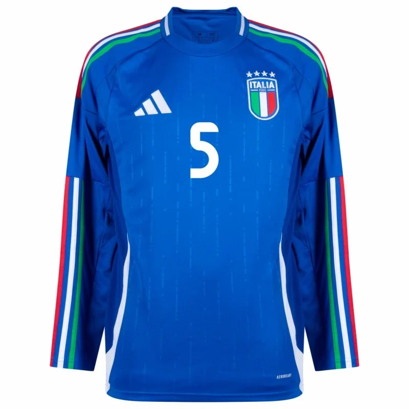 Italy Natio Home Long sleeve  Locatelli 5 Shirt 2024-2025 Fan Size：S-2XL Non-Customize
