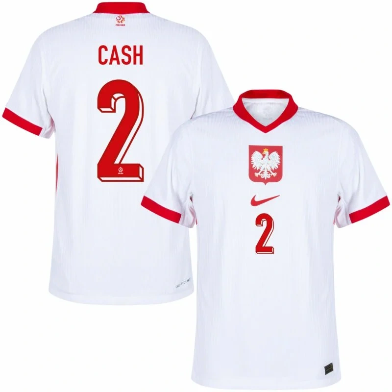 Poland Nation Home Cash 2 Shirt Euro 2024-2025 Fan / Player version  Size：S-2XL Non-Customize