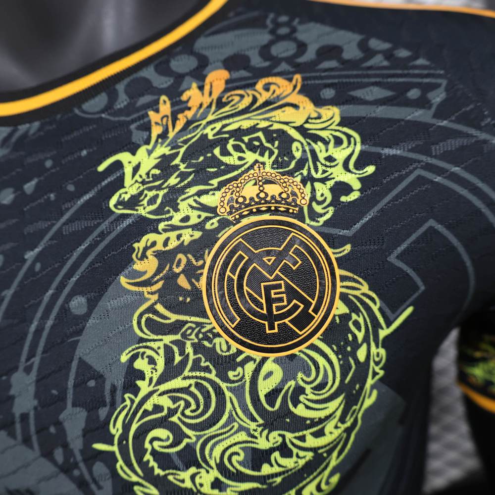 Real Madrid 24-25 Dragon Pattern Black Player Edition Jersey