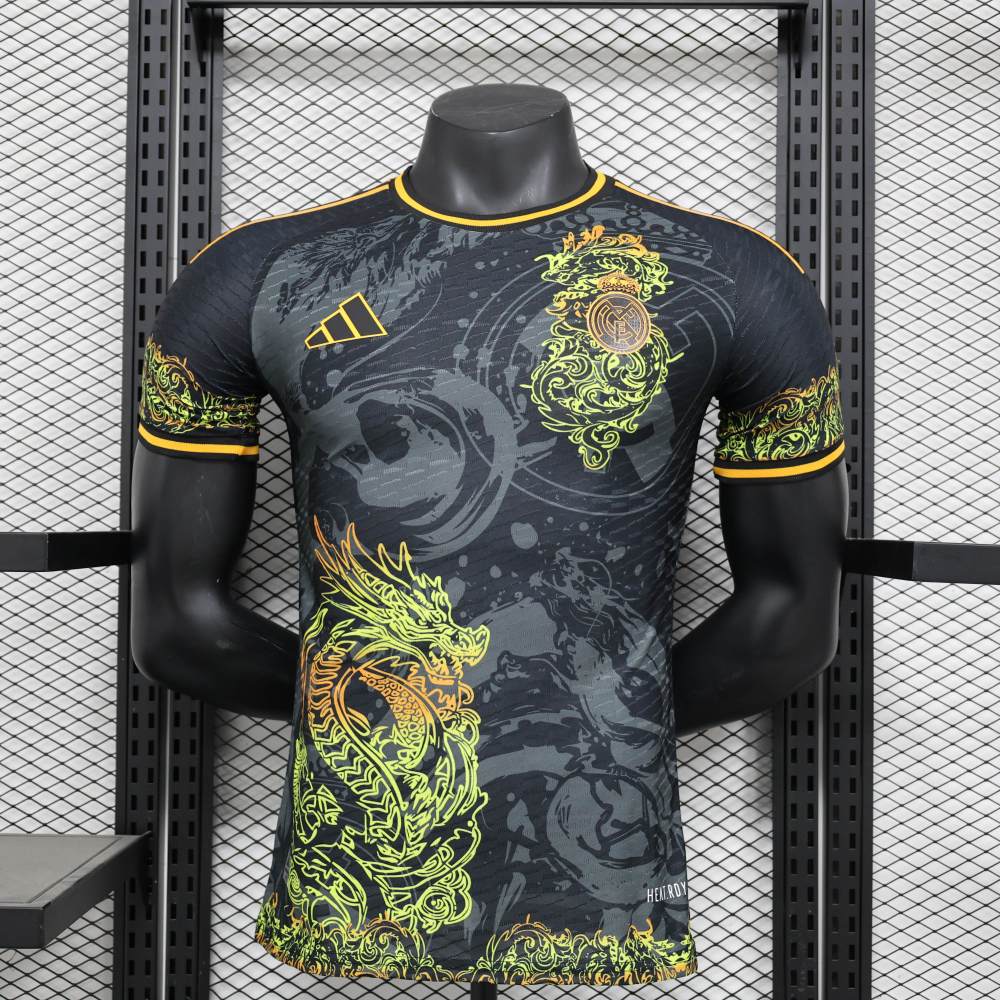 Real Madrid 24-25 Dragon Pattern Black Player Edition Jersey