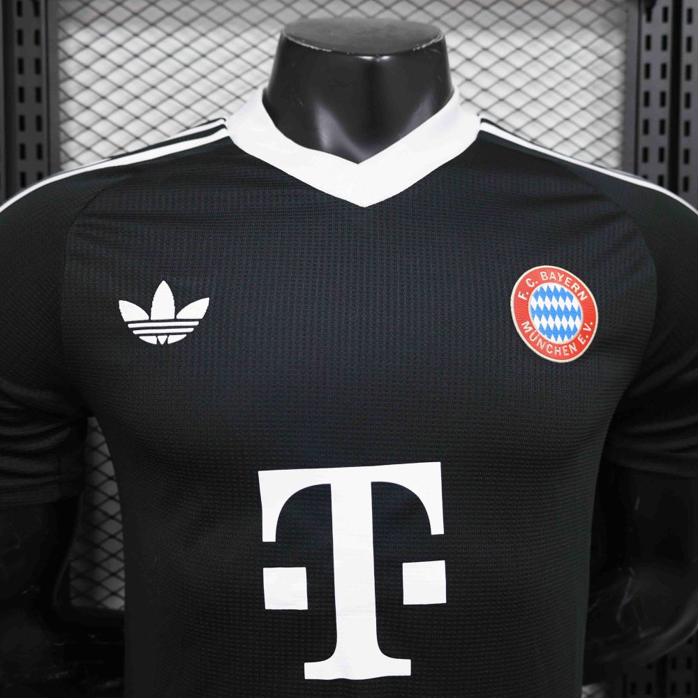 24-25 Bayern Munich Black GoalKeeper Kit Player Version Shirt Soccer Jersey