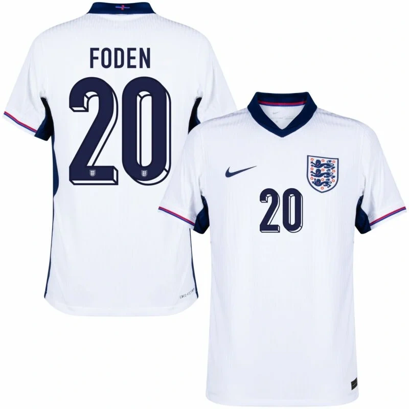England Home Foden 20 Shirt 2024-2025 Player version  Size：S-2XL Non-Customize