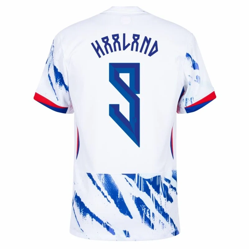 Norway Nation Away Haaland 9 Shirt 2024-2025 Fan Size：S-2XL Non-Customize