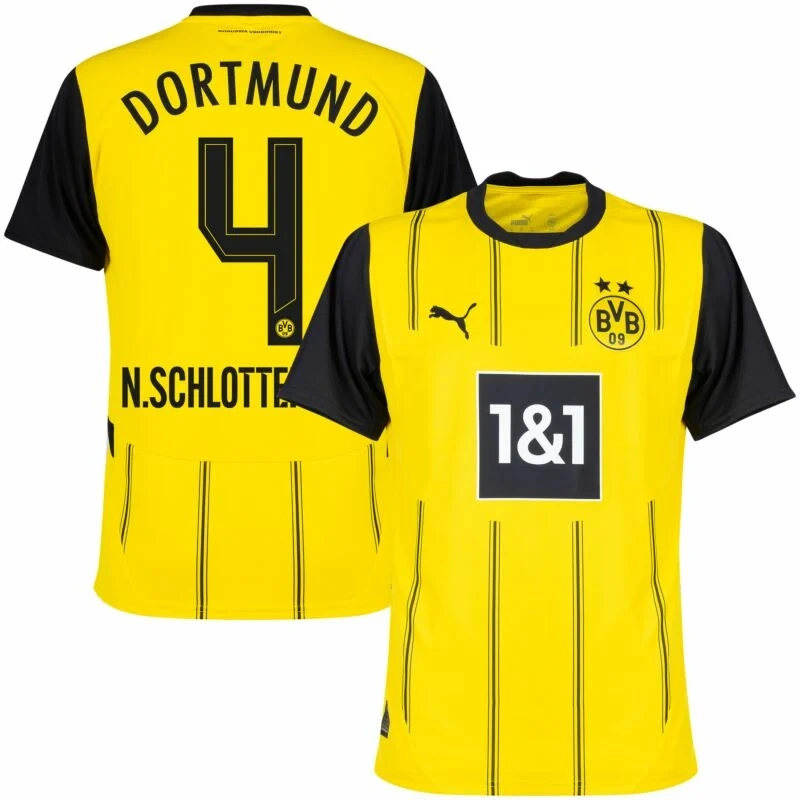 Borussia Dortmund Home N.Schlotterbeck 4 Shirt 2024-2025 Player version Size：S-2XL Non-Customize