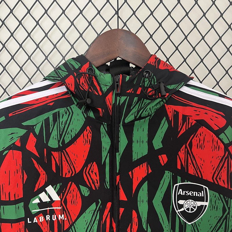24-25 Arsenal Red&Green Windbreaker Jacket Football