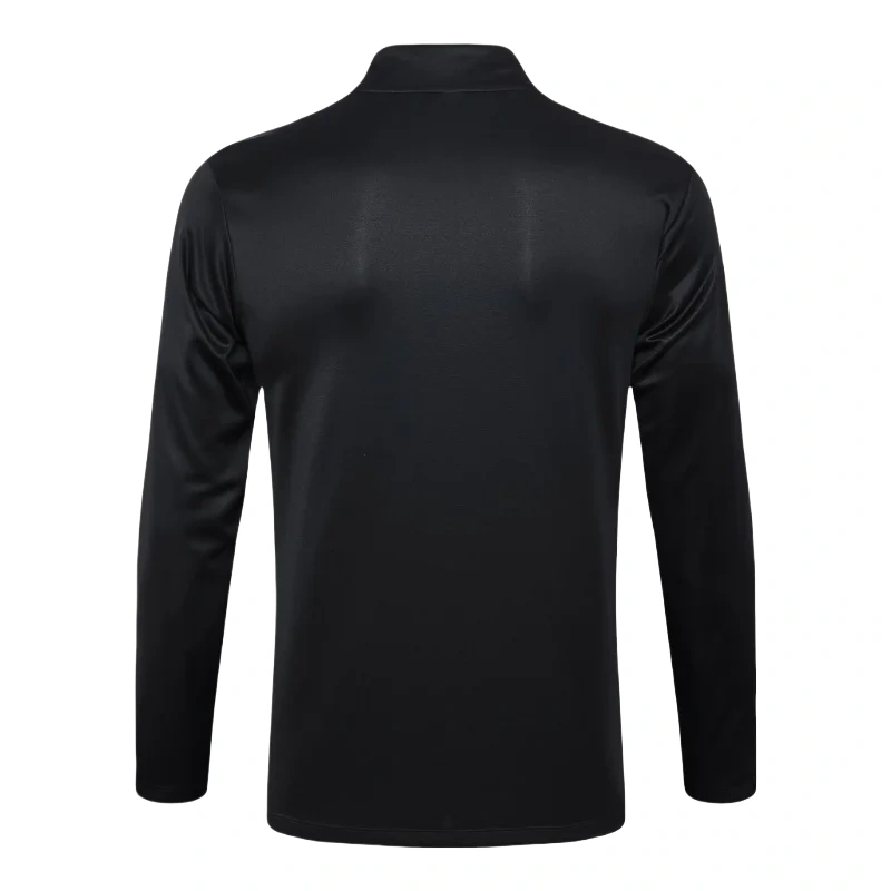 Al-Nassr Half-Pull Training Suit Black Football Shirt 24-25