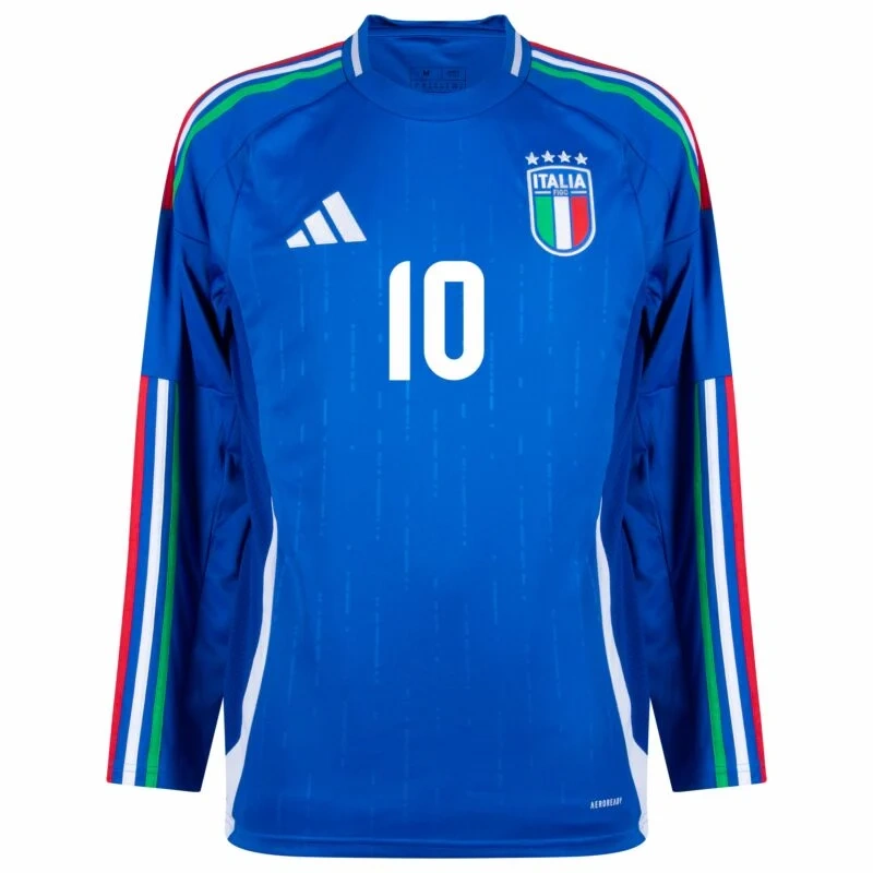 Italy Natio Home Long sleeve  R.Baggio 10 Shirt 2024-2025 Fan Size：S-2XL Non-Customize