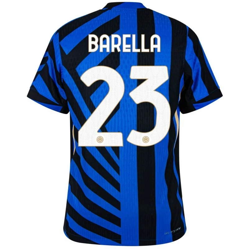 Inter Milan Home Barella 23 Shirt 2024-2025 Fan version Size：S-4XL（Non-Customize）