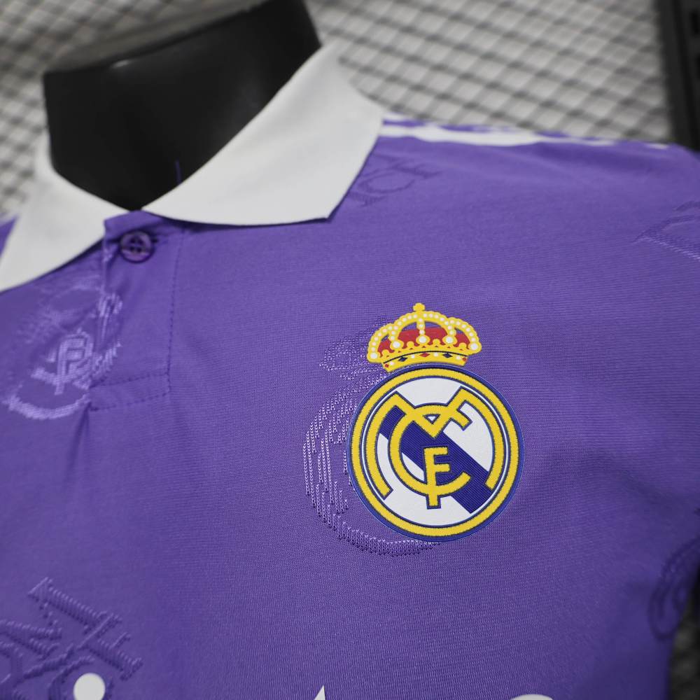 Real Madrid Men's Polo Shirt Purple 25-26