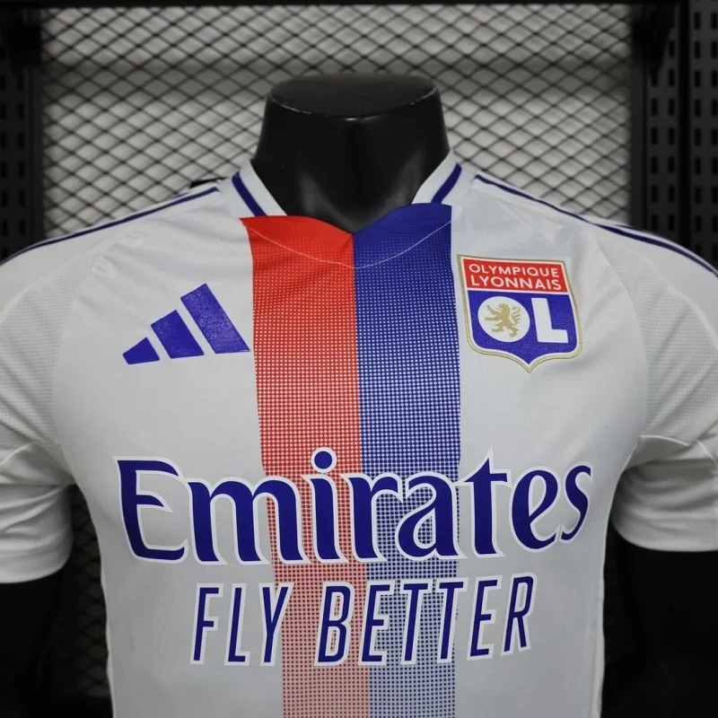 Olympique Lyonnais Home Shirt Soccer Jersey Player Version 24-25