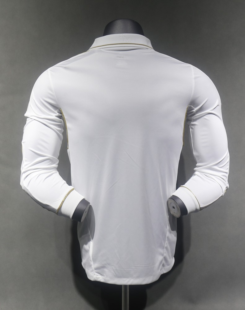 Real Madrid Retro Jersey Home Long Sleeve Shirt 2011-12