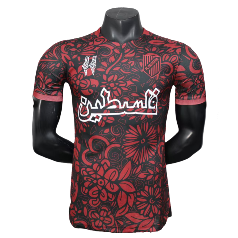 Palestine Red Shirt Soccer Jersey player version 2025