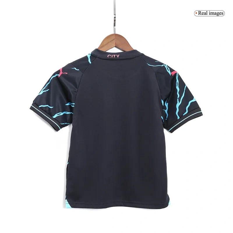 Kids Manchester City 2023/24 Third Away Kit Jersey+Shorts