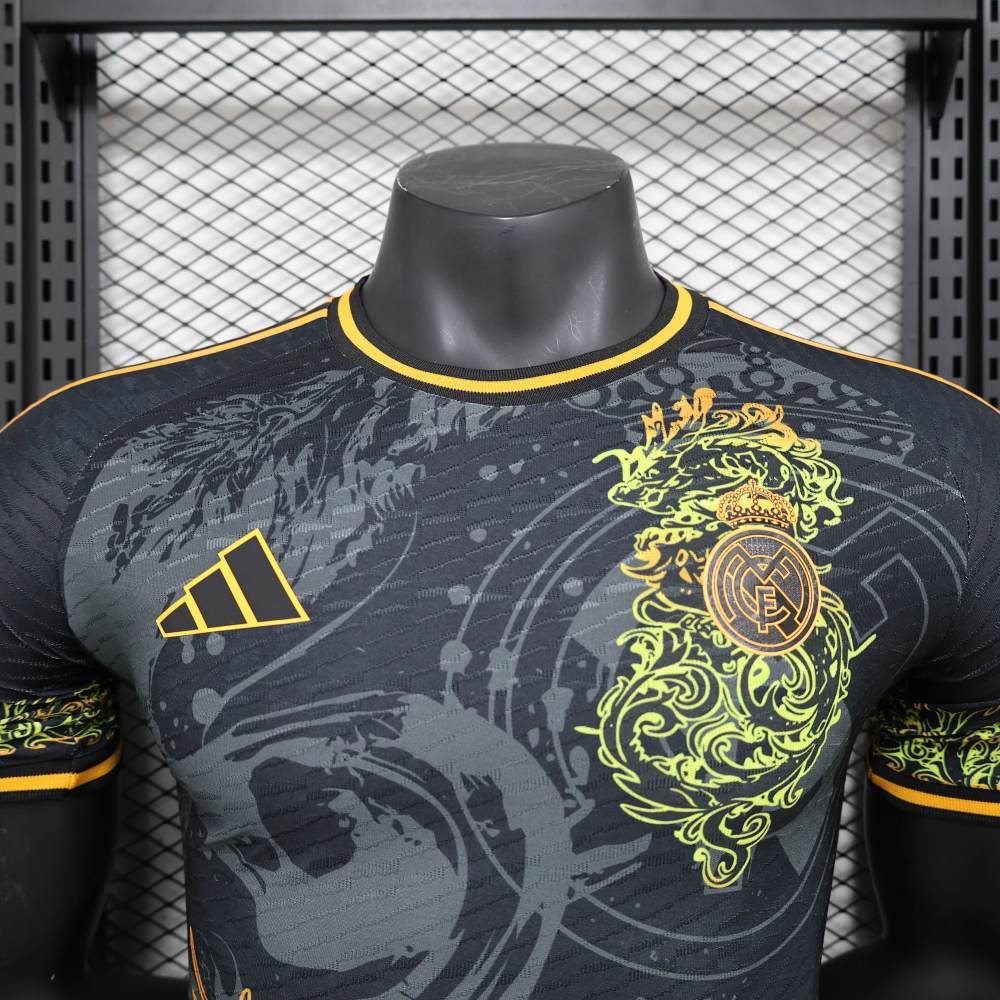 Real Madrid 24-25 Dragon Pattern Black Player Edition Jersey